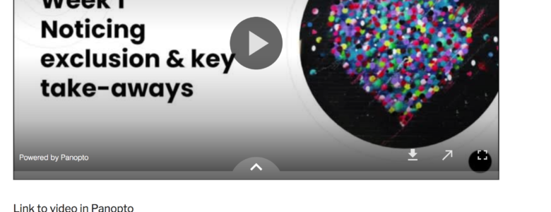 screenshot of video on website with linked options for audio and transcript