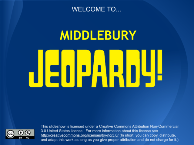 Using a Jeopardy! -style Review Game For Content Review